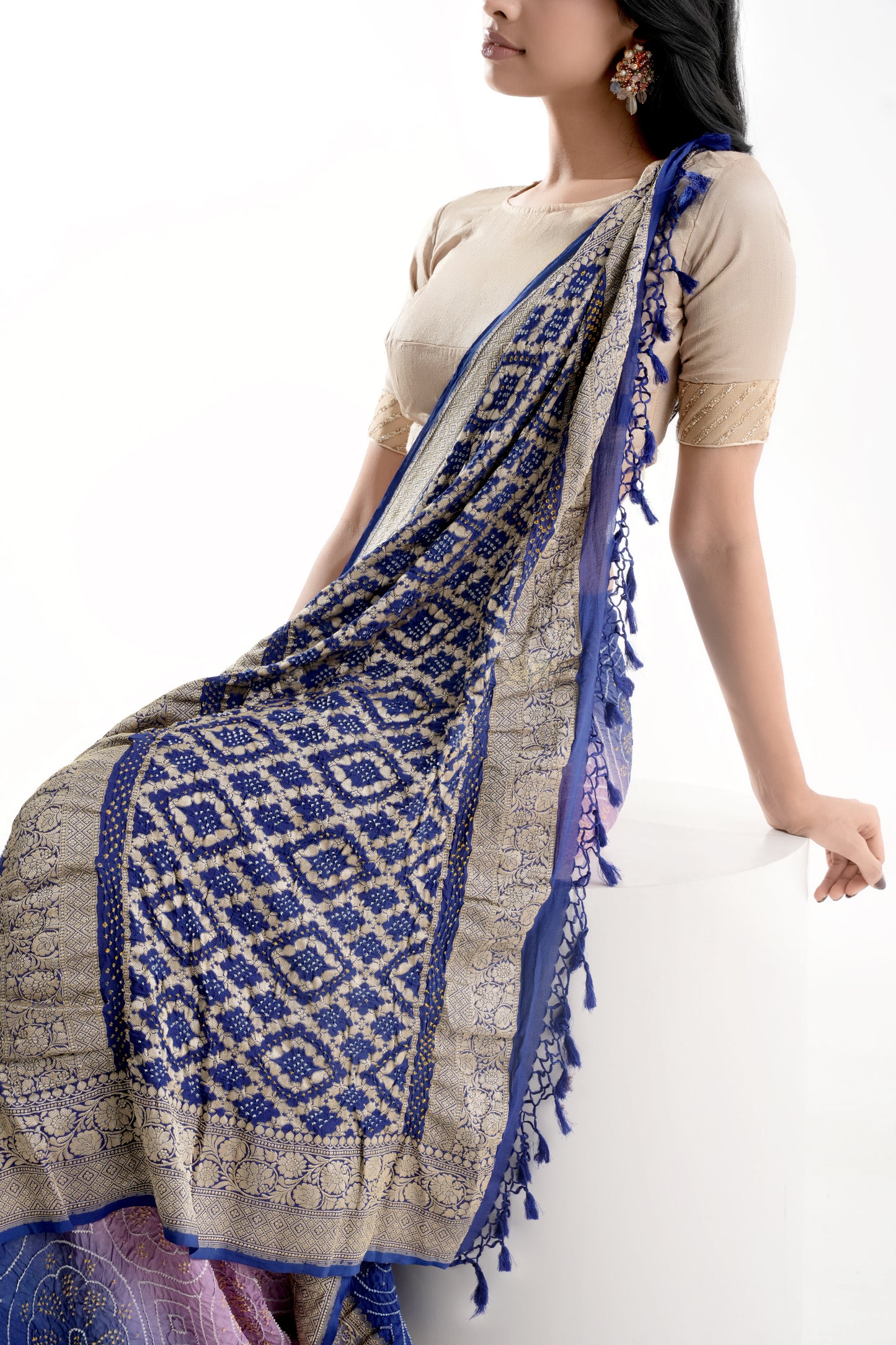 Pure Banarasi Georgette Bandhani Saree - Nooraya
