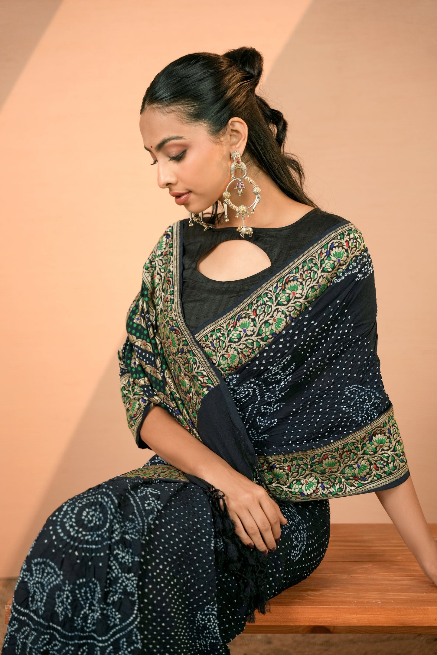 Pure Banarasi Georgette Bandhani Saree - Kamalya