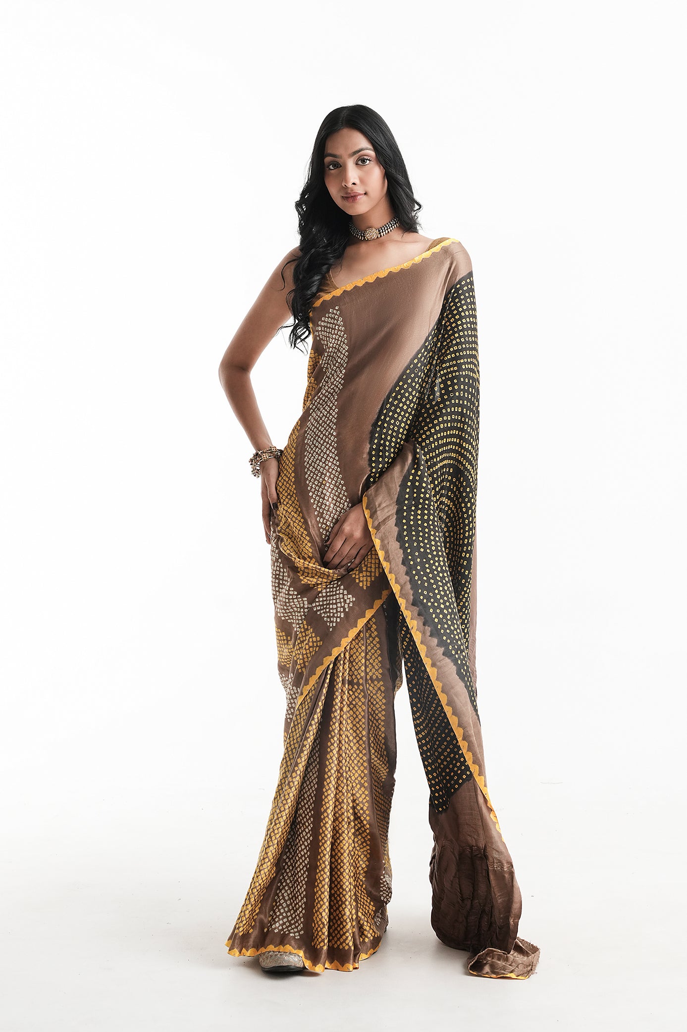 Pure Gajji Silk Bandhani Saree - Bandhika