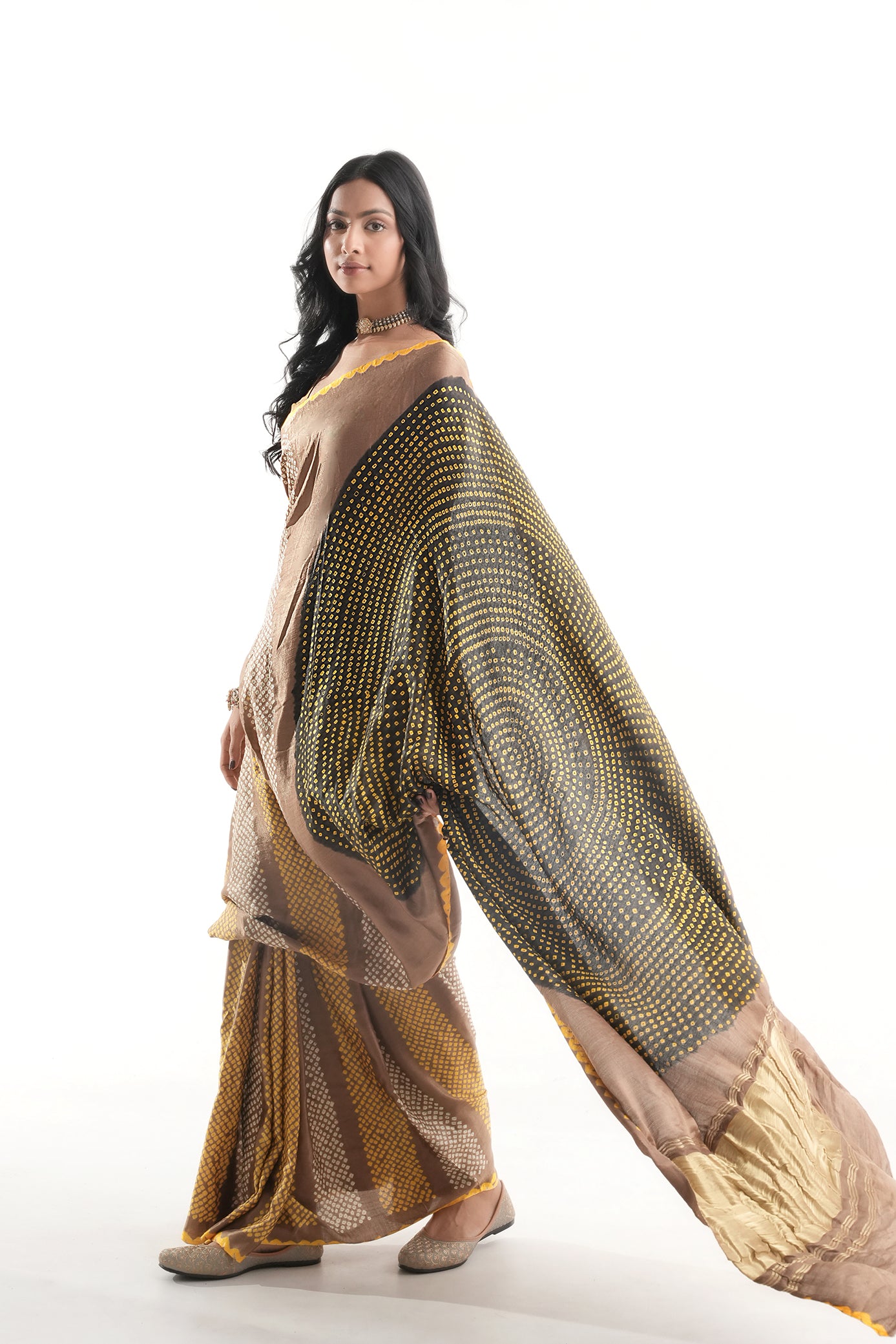 Pure Gajji Silk Bandhani Saree - Bandhika
