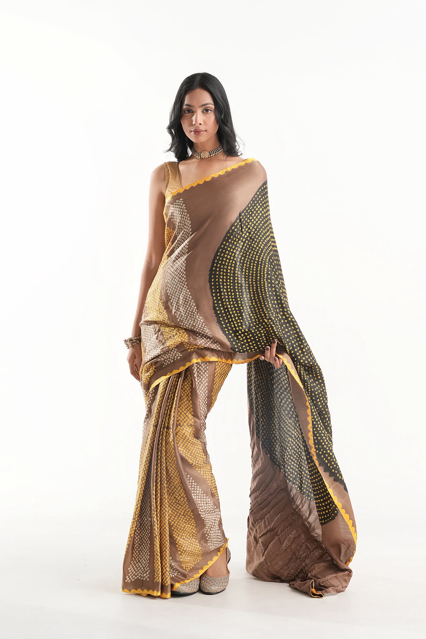 Pure Gajji Silk Bandhani Saree - Bandhika