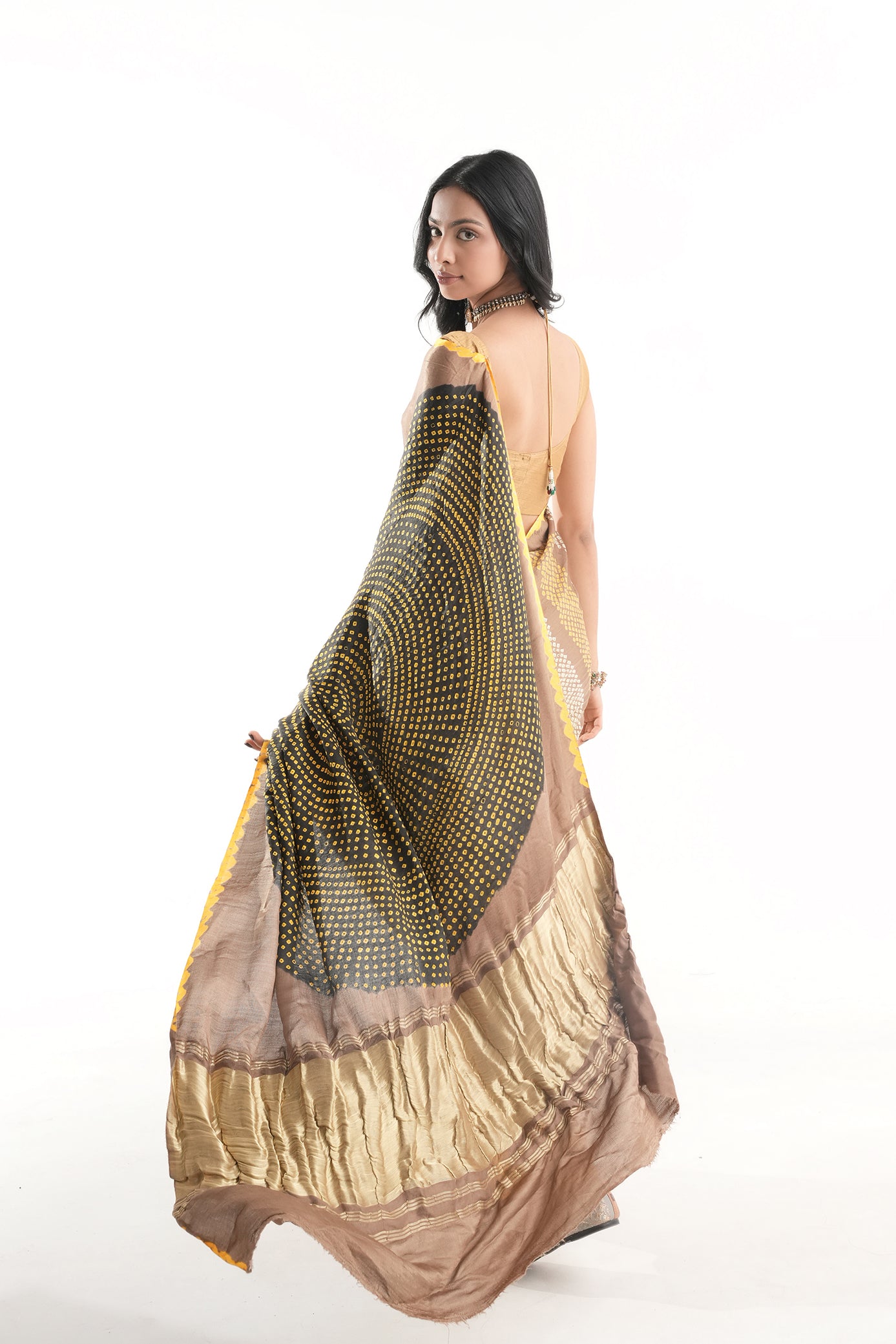 Pure Gajji Silk Bandhani Saree - Bandhika