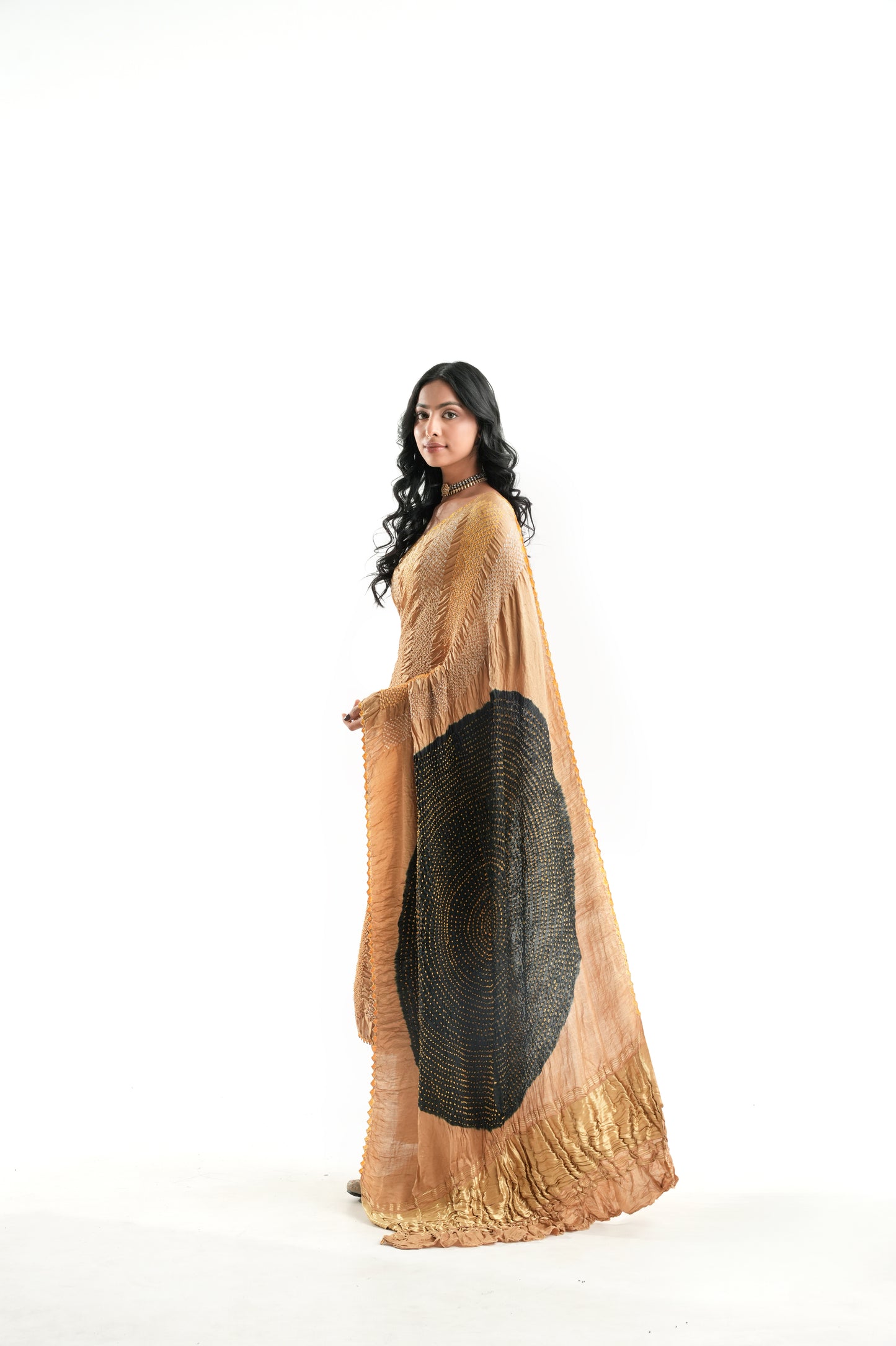 Pure Gajji Silk Bandhani Saree - Tanmaya