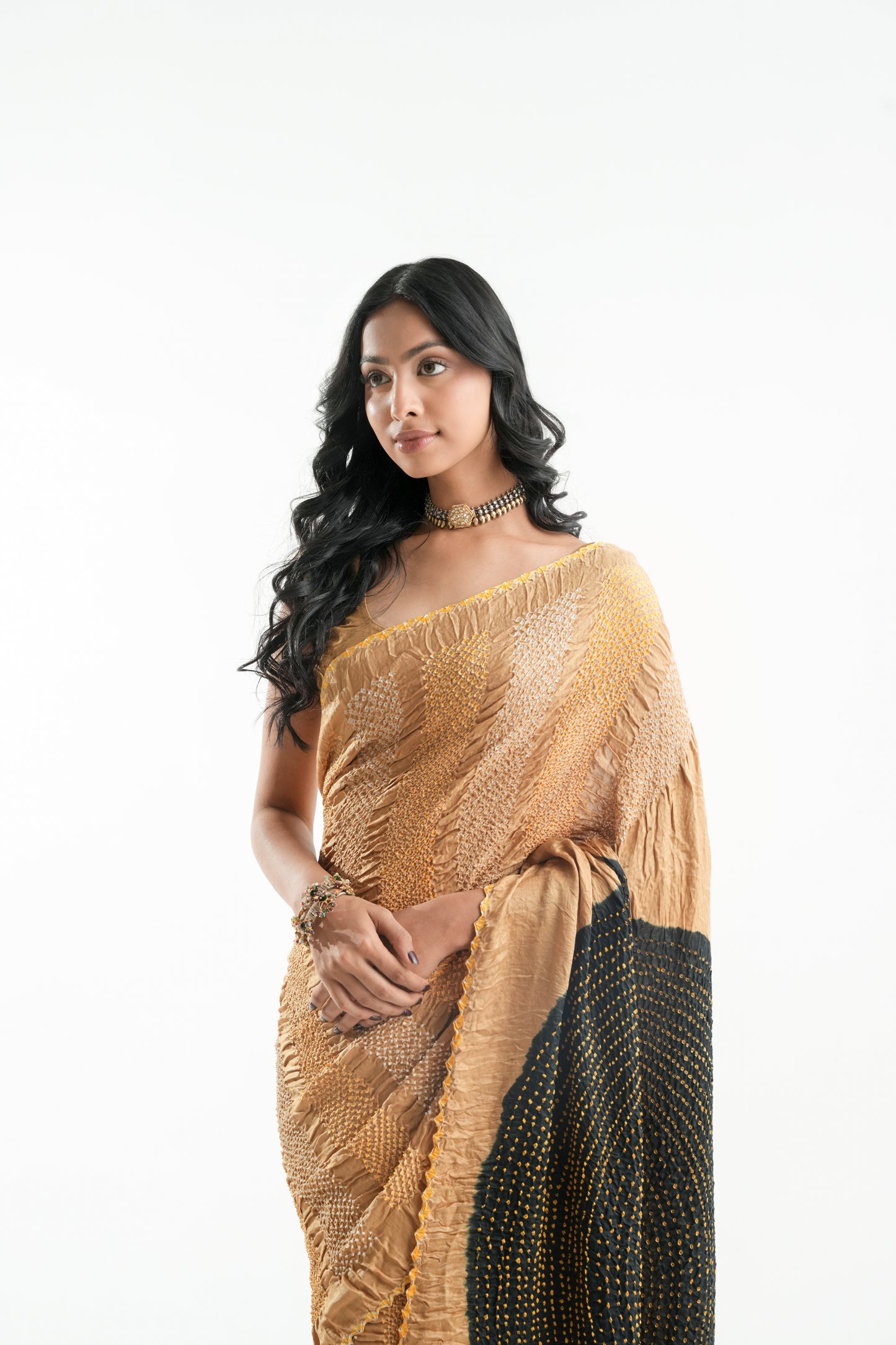 Pure Gajji Silk Bandhani Saree - Tanmaya