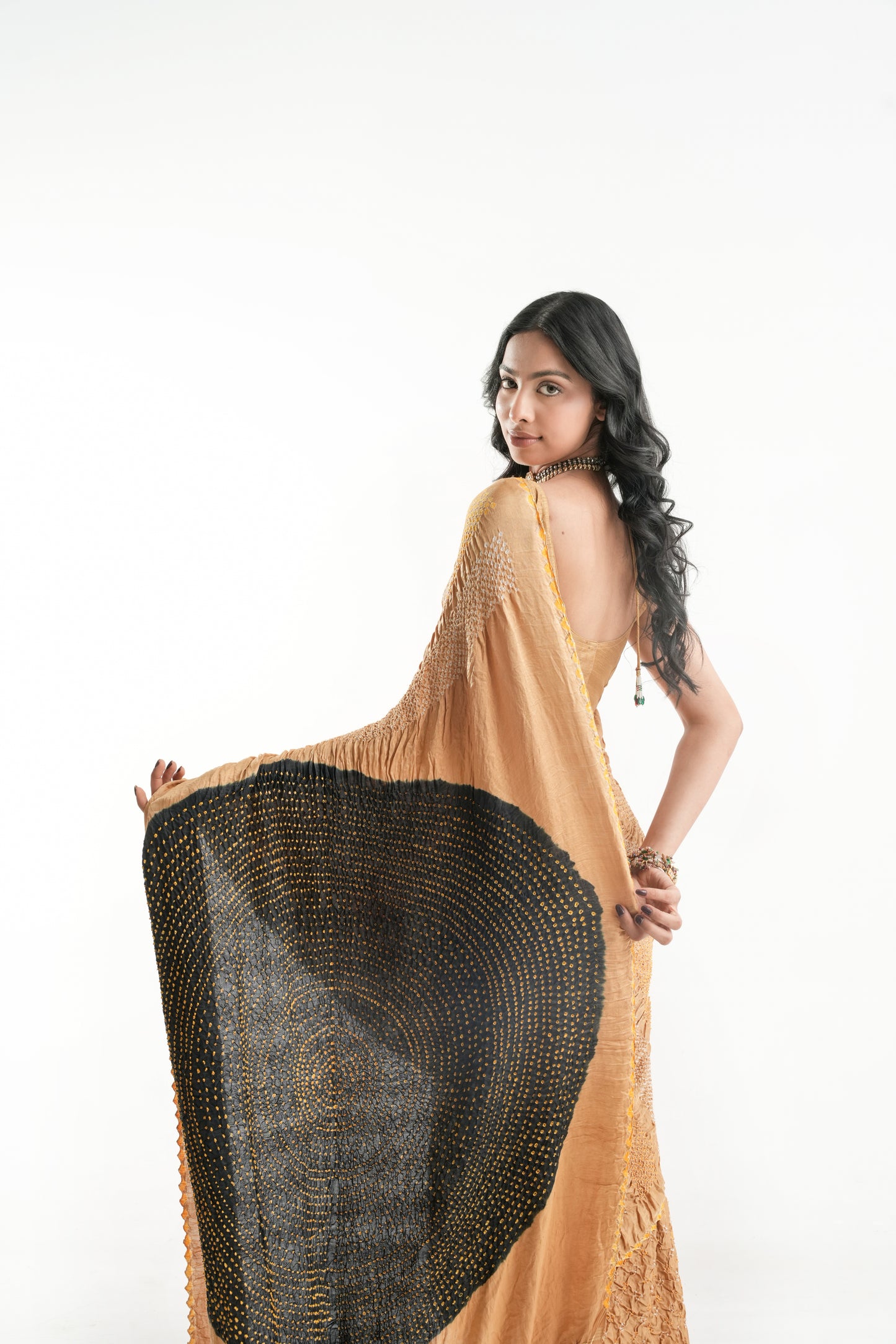 Pure Gajji Silk Bandhani Saree - Tanmaya
