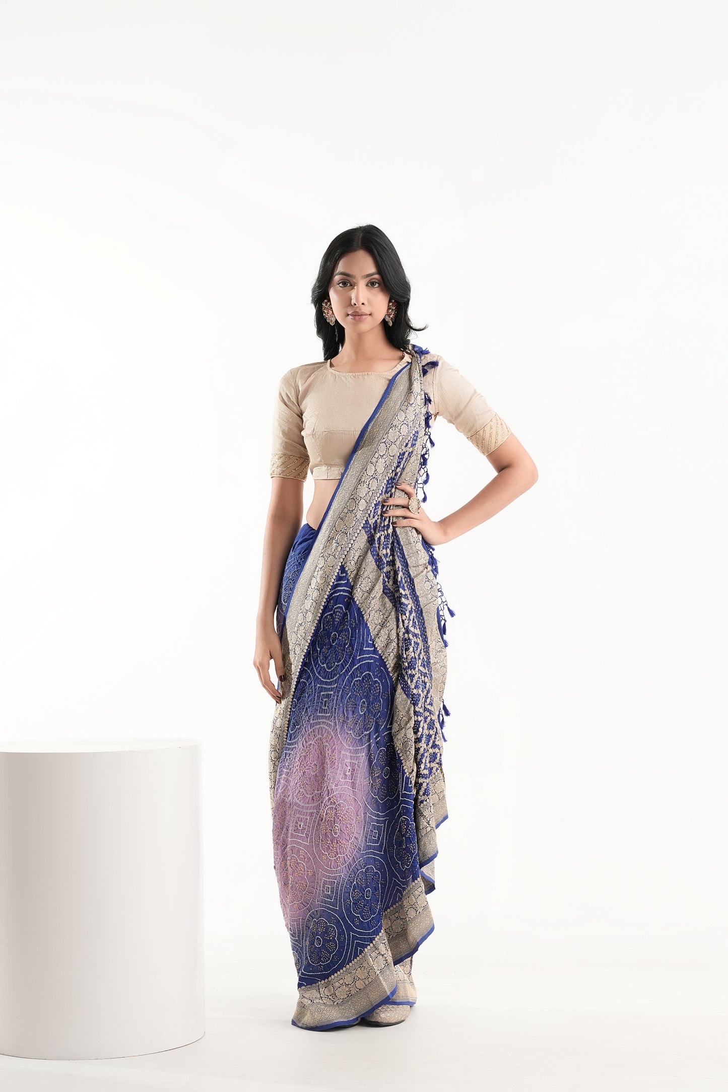 Pure Banarasi Georgette Bandhani Saree - Nooraya