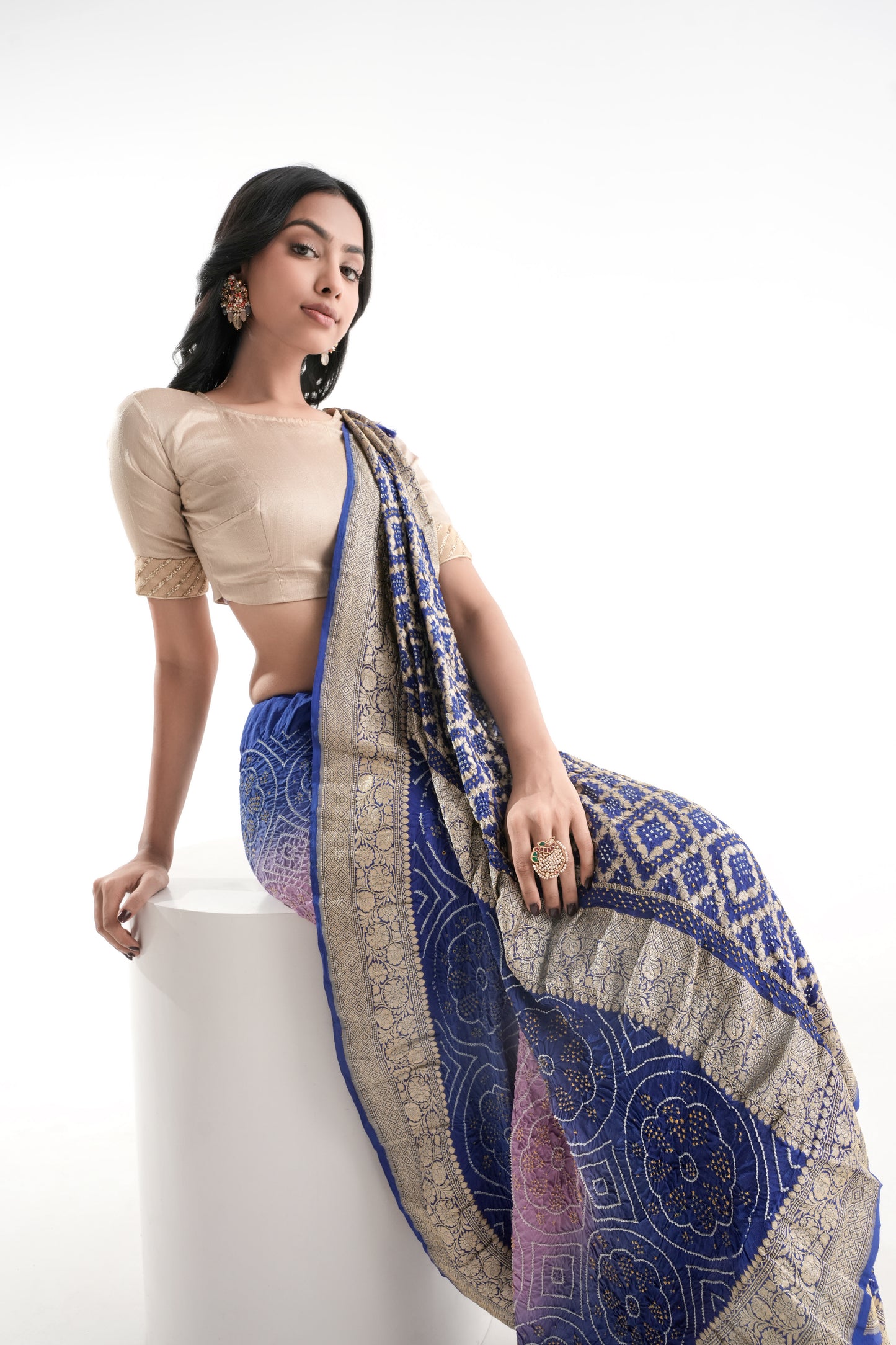 Pure Banarasi Georgette Bandhani Saree - Nooraya