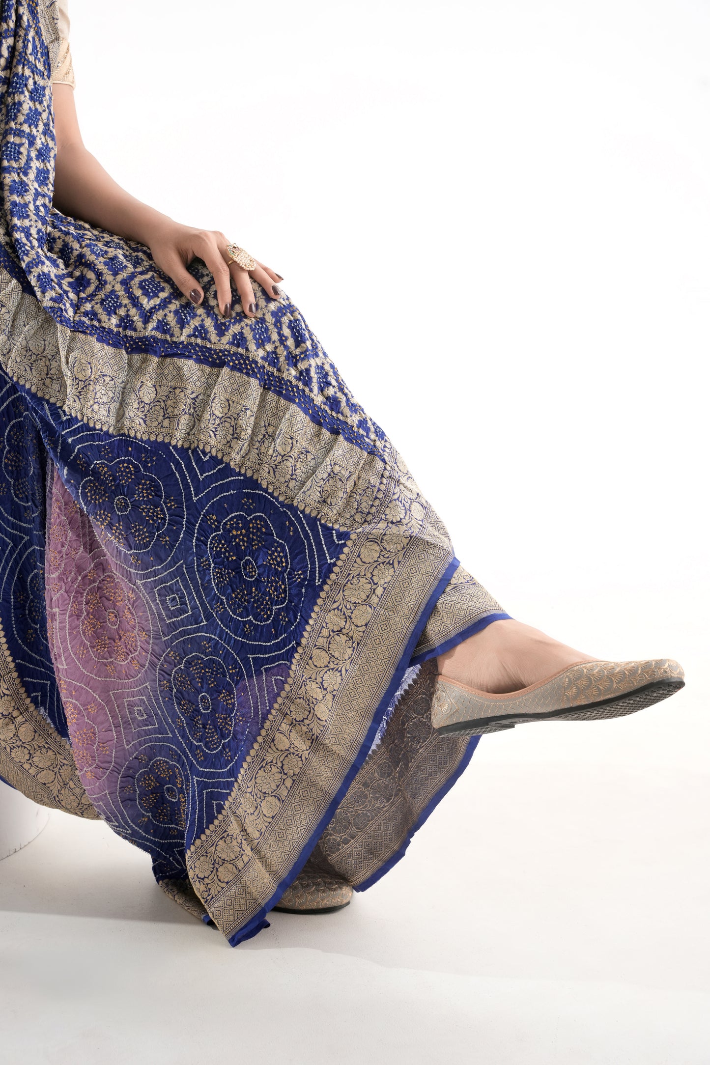 Pure Banarasi Georgette Bandhani Saree - Nooraya