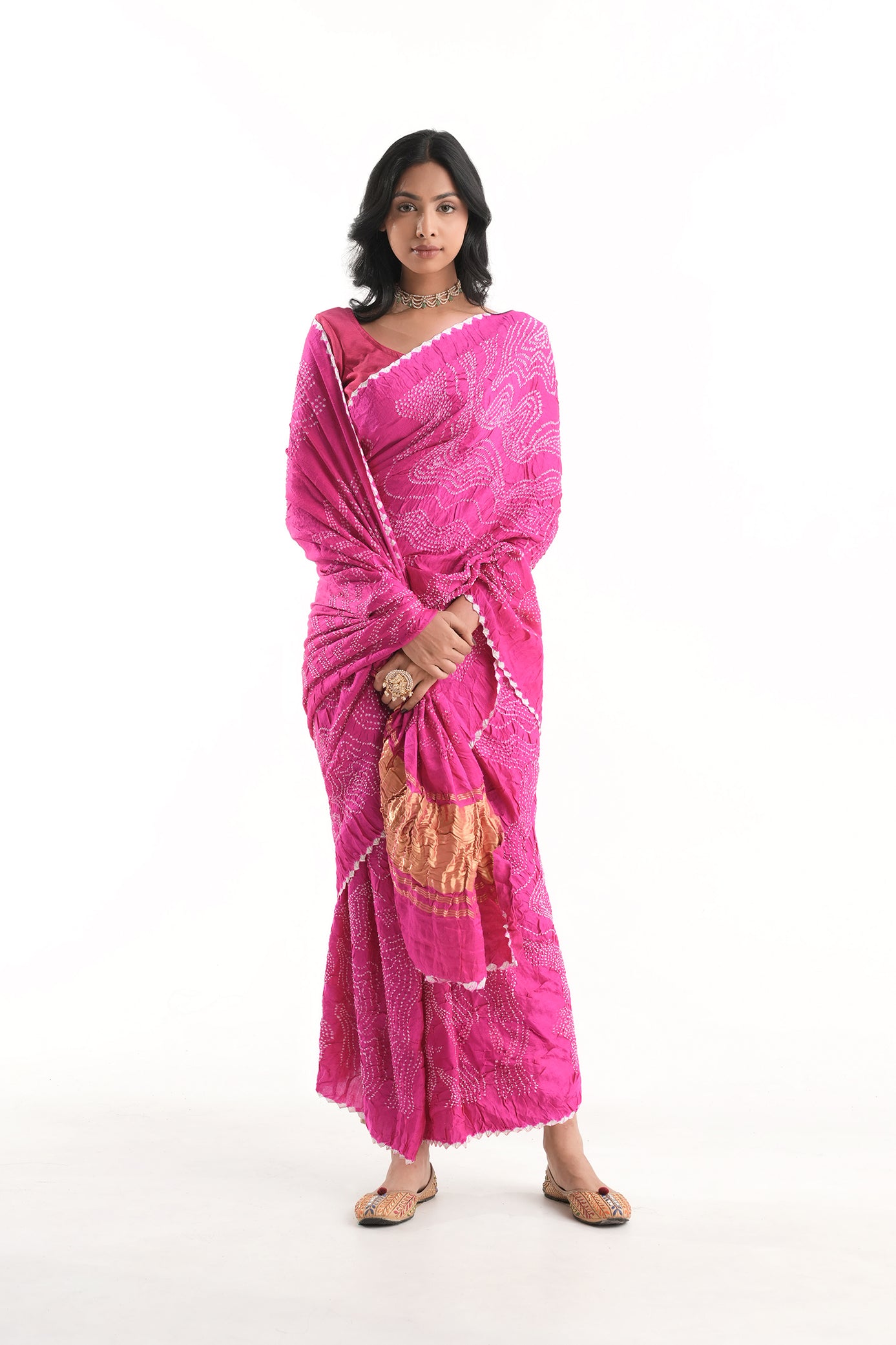 Pure Gajji Silk Bandhani Saree - Rangrez
