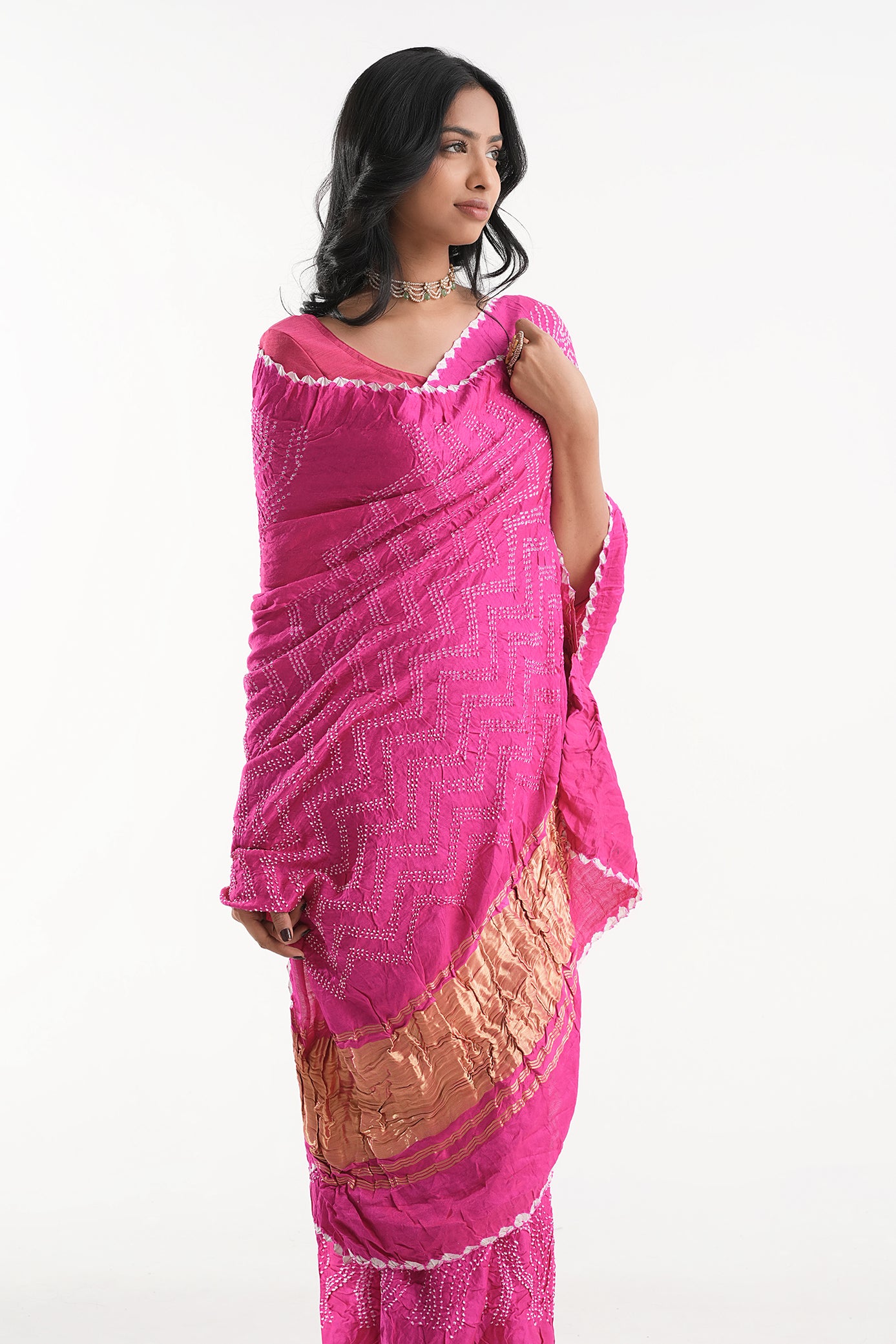 Pure Gajji Silk Bandhani Saree - Rangrez