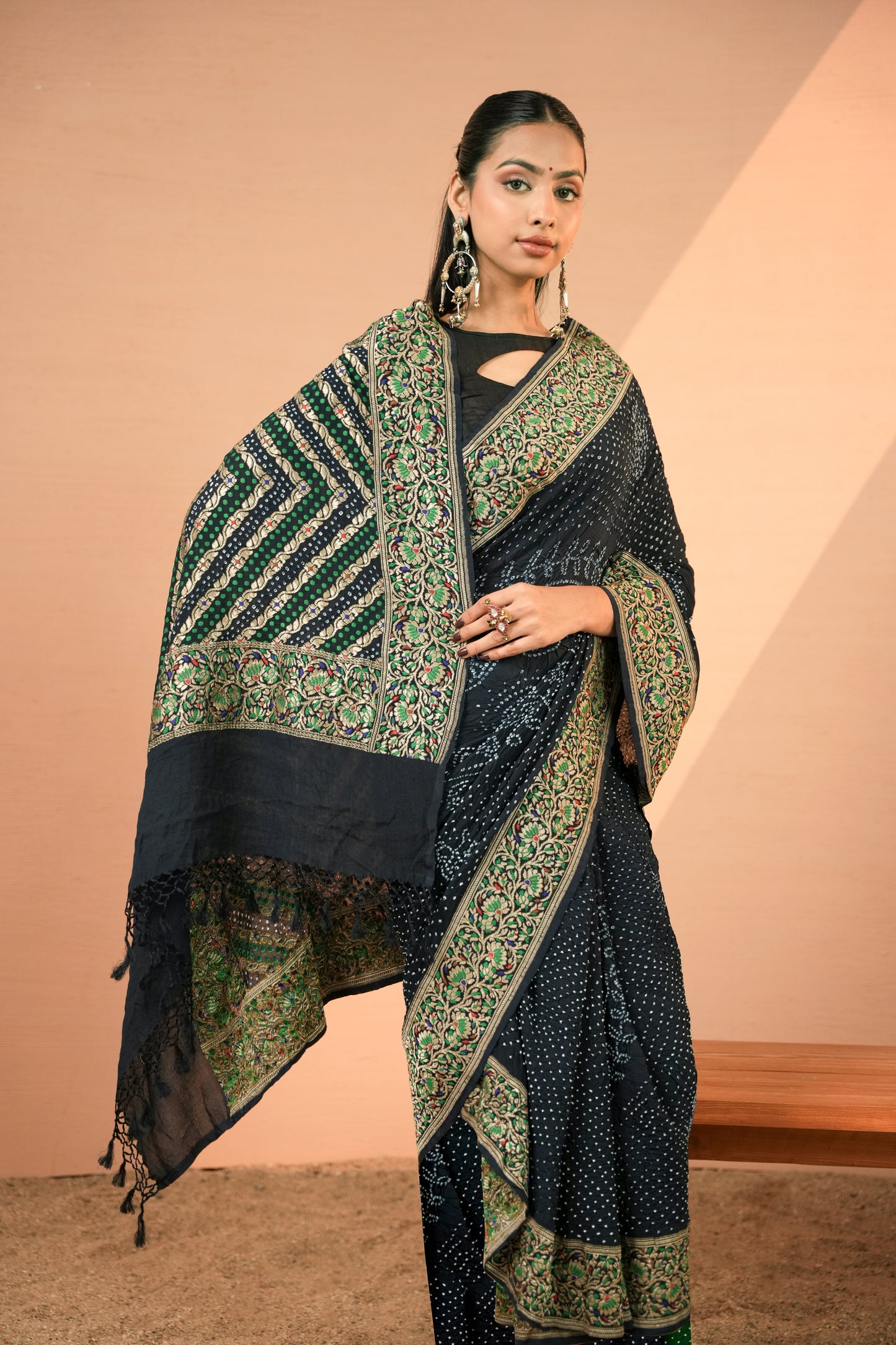 Pure Banarasi Georgette Bandhani Saree - Kamalya