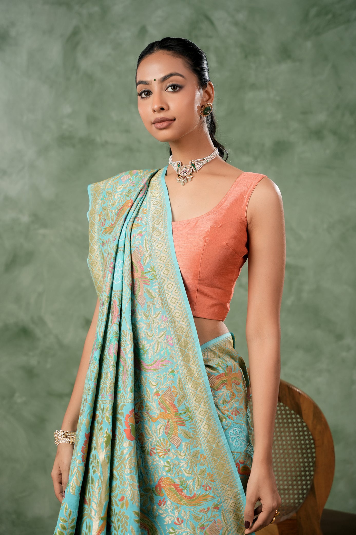 Pure Banarasi Georgette Bandhani Saree - Vihangini