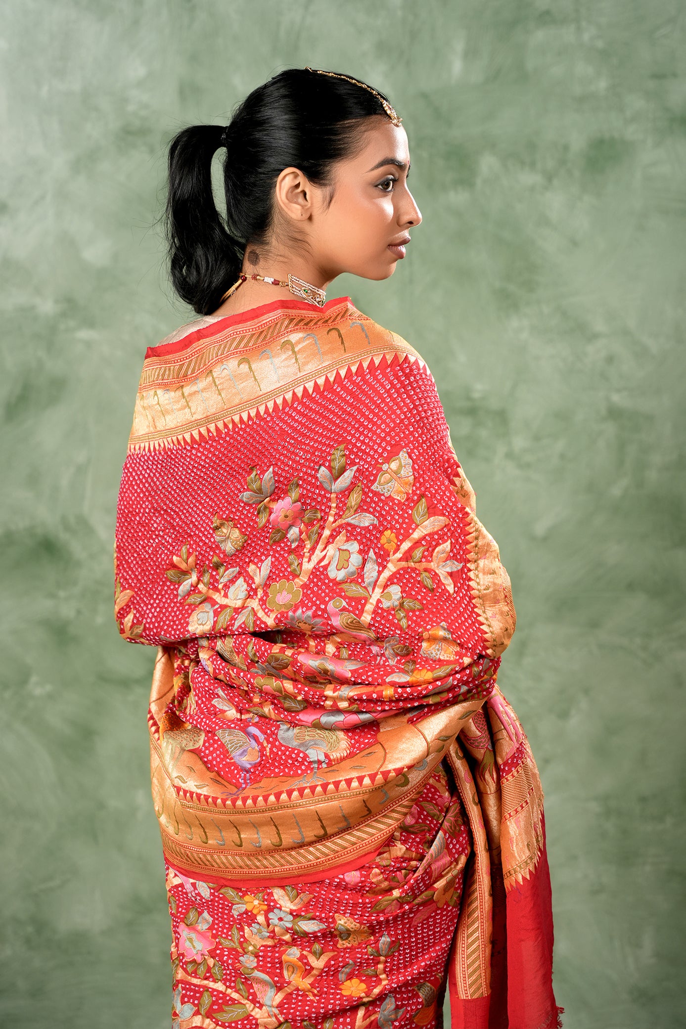 Pure Banarasi Georgette Bandhani Saree - Vanya