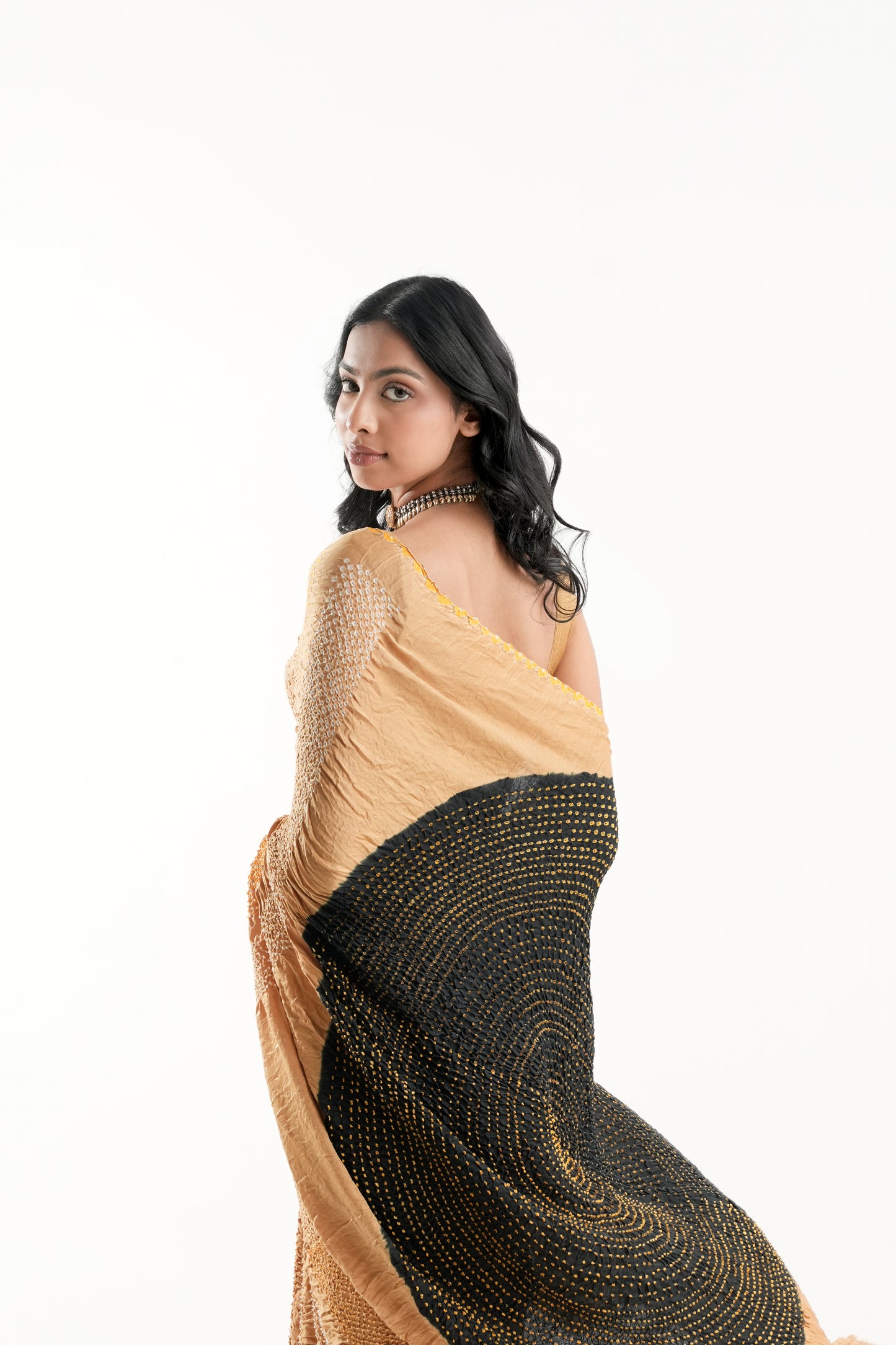 Pure Gajji Silk Bandhani Saree - Tanmaya